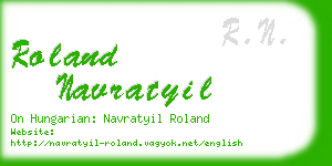 roland navratyil business card